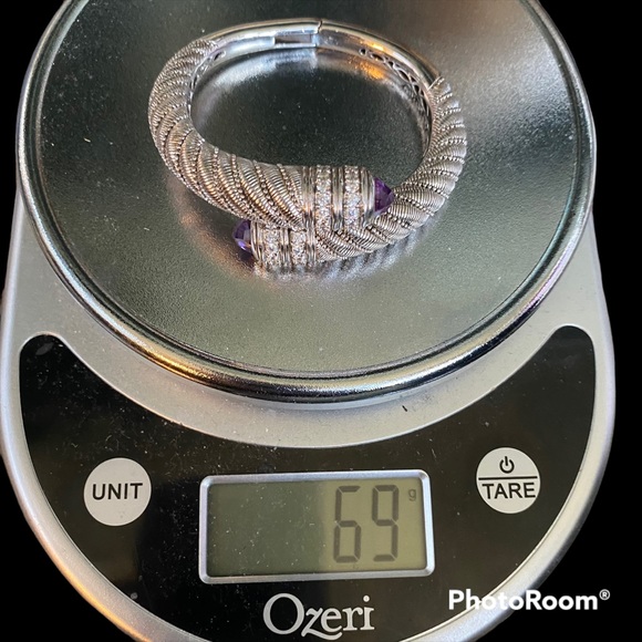 Judith Ripka Sterling Silver bypass bracelet - Picture 3 of 3